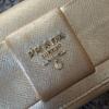 Used PRADA Bi-fold Wallet with Gold Ribbon
