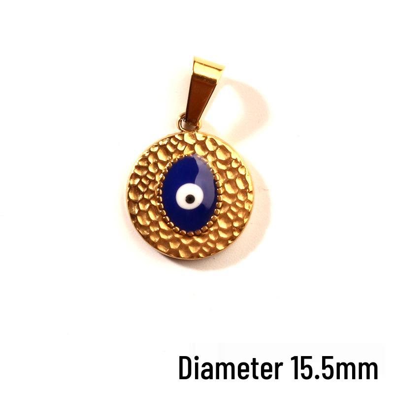 Epoxy Demon Eye Retro Pendant Necklace DIY Jewelry Accessory