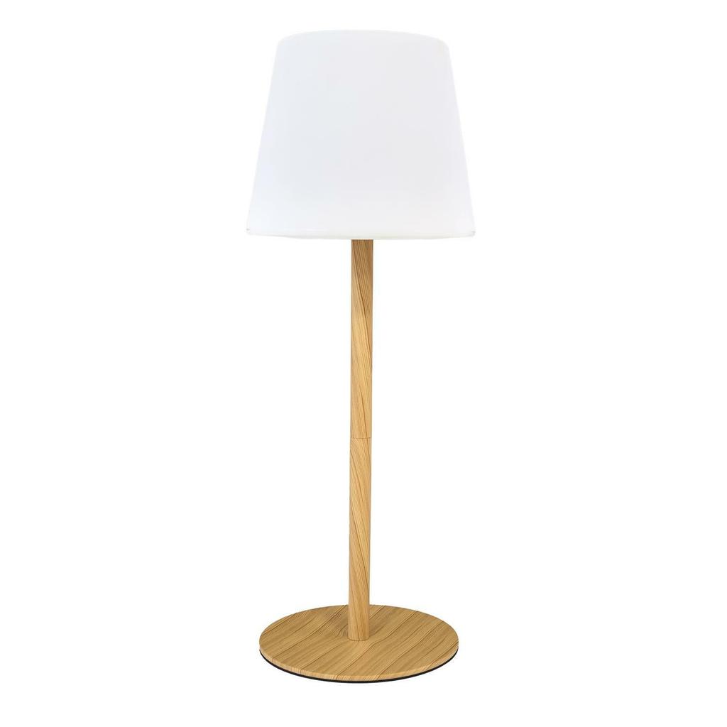 Wirelessly Rechargeable Wood Effect Led Table Lamp