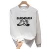 American Heavy Trendy Brand Pure Cotton Printing Men'S Long-Sleeved T-Shirt Spring And Autumn Sweater Casual Round Neck High-End T-Shirt
