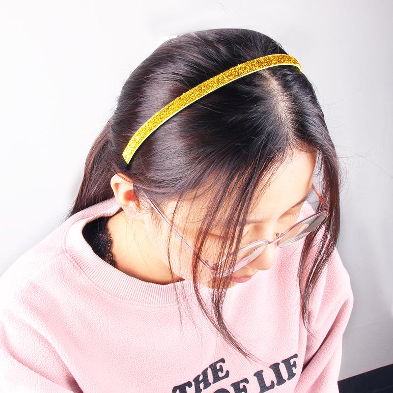 Children's Non-slip Glitter Sequin Fabric Headband - Handmade DIY Hair Accessory