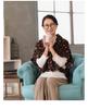 Mon Cardigan Enveloppe d'Épaule en Polaire pour et Personnes Âgées [KISS LIFE] Femmes, Grands-mères, Personnes Âgées, (marron) (kml110106a)