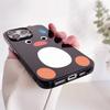 Ins Cute Sweating Penguin Glossy Black Phone Case for iPhone 17 16 15 14 13 12 11 Pro Max 14 Plus 16E Funny Soft Cover Fundas