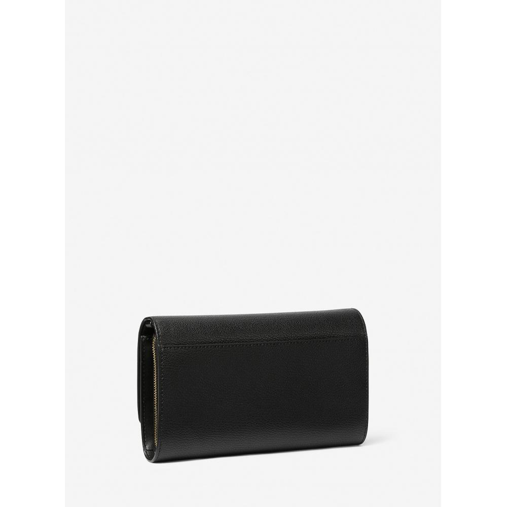 Michael Kors Jet Set Item Zip Around Wallet Crossbody Large 35f2gttc8l1 Black
