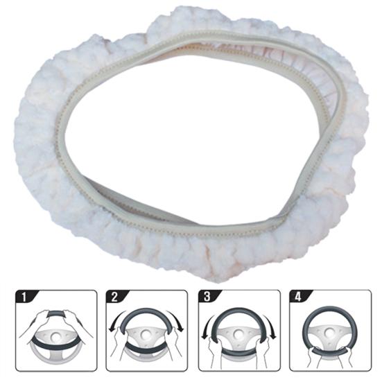 Universal Plush Car Auto Steering Wheel Covers Handlebar Protector Guard Decor