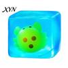 Cube Sensory Toy Glow-in-the-Dark Stress Toy, Relief Squeeze Marine Animal Balls Clear with Luminous Sea Inside Transparent