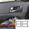 For Kia K5 Optima 2014-2015 Real Carbon Fiber Inner Door Handle Lock Frame Trim