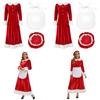 Christmas Santa Costume Dress For Adults With Polyester Fabric For Holiday Parties