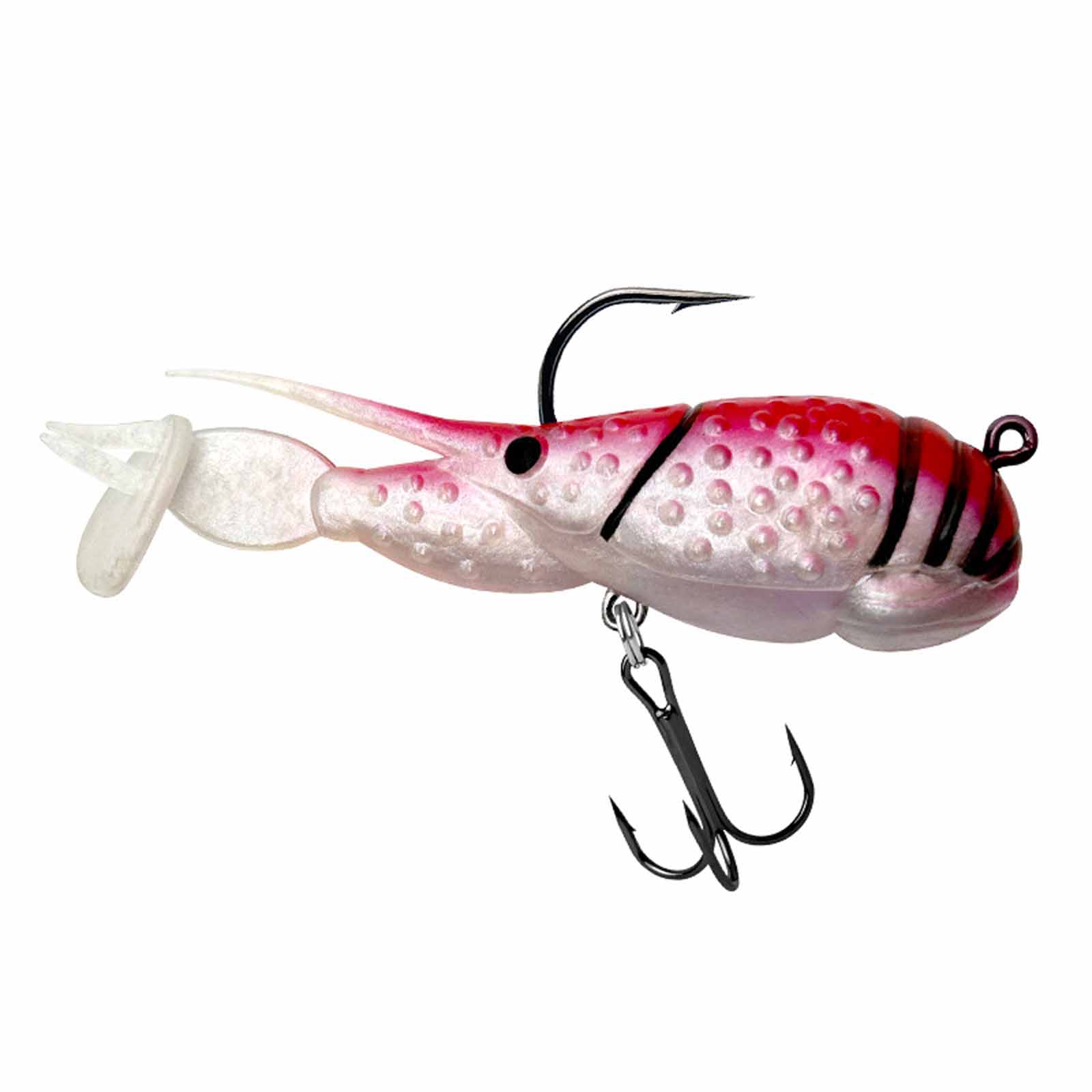 

Soft Shrimp Fishing with Weighted Body, Lifelike Swimbait with Black Treble Hooks, Bass Fishing Tackle S