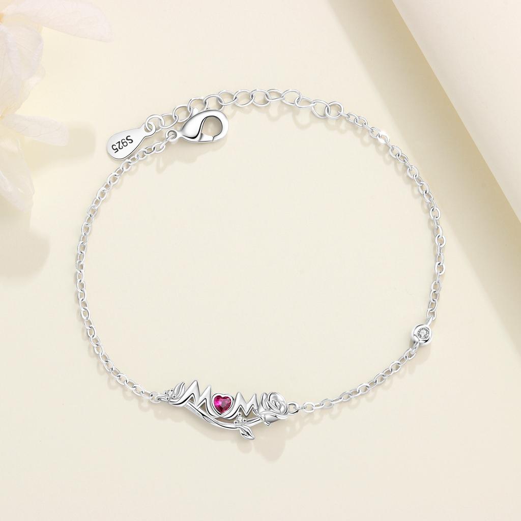 Orstarry S925 Silver Bracelet Chain Lucky Hand Rose Infinite Love Bow Bracelet Chain Charms Jewelry Gift For Women