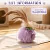 With Feather Cat Toy Persimmon-Shaped Interactive Chasing Pet Toy Portable Pet Toy  Cats Kittens