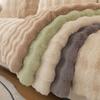 Rabbit Plush Thickened Non-Slip Winter Sofa Cushion Cover