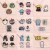 2-5pcs/set Grim Reaper Death Enamel Pins Anime Movies Characters Little Boy Fox Space Dog Laika Brooch Lapel Badge Jewelry Gifts