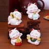 Mini Lucky Cat Ornament for Car, Desk, or Office – Cute Fortune & Prosperity Decor