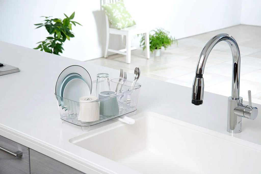 Tombow Draining Tray 2WAY Nozzle Included Made in Japan Width 34 x Depth x Height Clear Sink Sink Shinki Synthetic 34 Model Vertical/Horizontal
