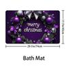 4Pcs Christmas Shower Curtain Set with Non-Slip Bath Mat, Toilet Lid Cover, Contour Rug & 12 Hooks, Bathroom Decor