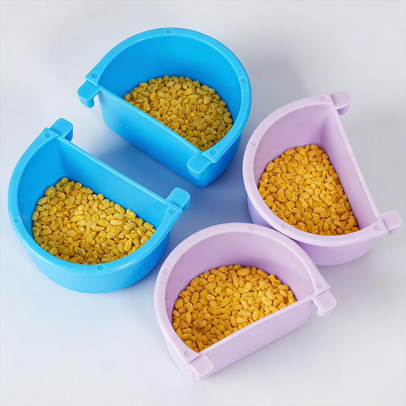 1-2pcs Bird Feeding Bowl Parrot Feeder Dish Easy to Install Bird Cage Feeder for Small Animals Pigeon Budgie Parakeets Lovebirds