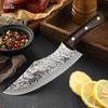 Carbon Steel Kitchen Knives Wooden Handle Cleaver Slicing Knife Hand Forged Blade Butcher Boning Knife Wood Handle Chef Knife