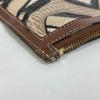 BURBERRY bag TB whole pattern fastener zip Clutch bag PVC/Leather Brown