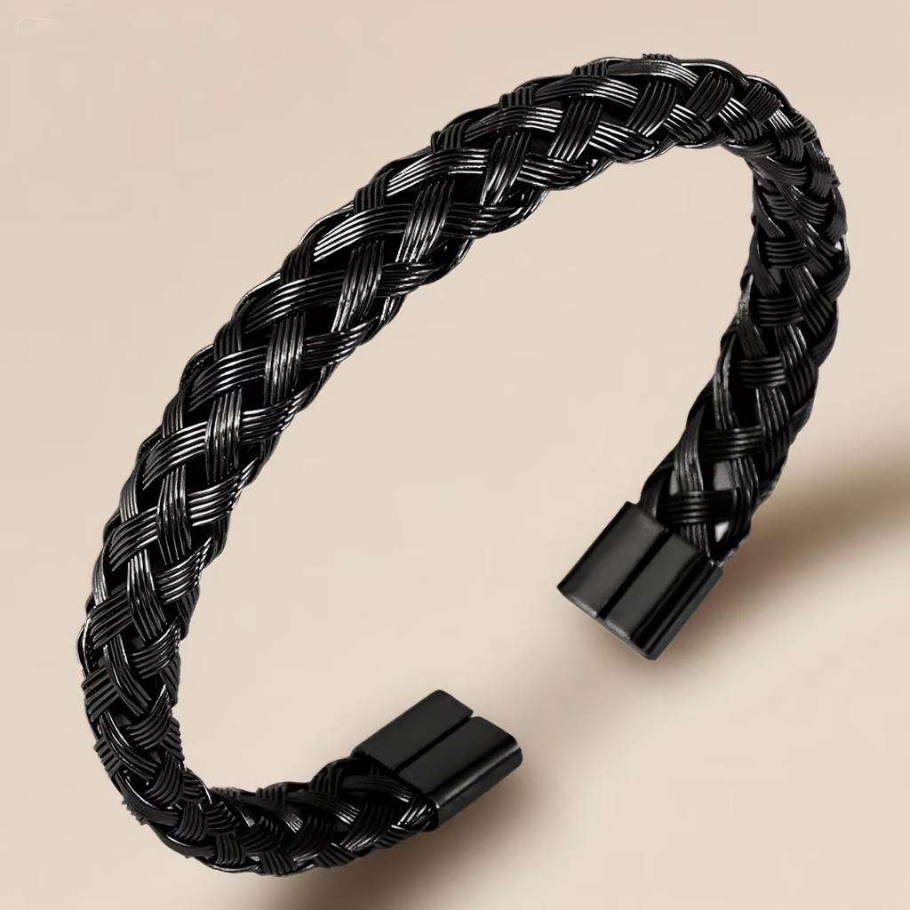 Jewelry Braided Steel Wire Opening Men's Simple and Versatile Accessories Bracelet