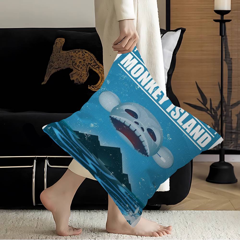 Adventure Decryption Game Mmonkey Iisland Cushion Cover Car Throw Pillow Case For Sofa Car Christmas Gift Xcm Xcm