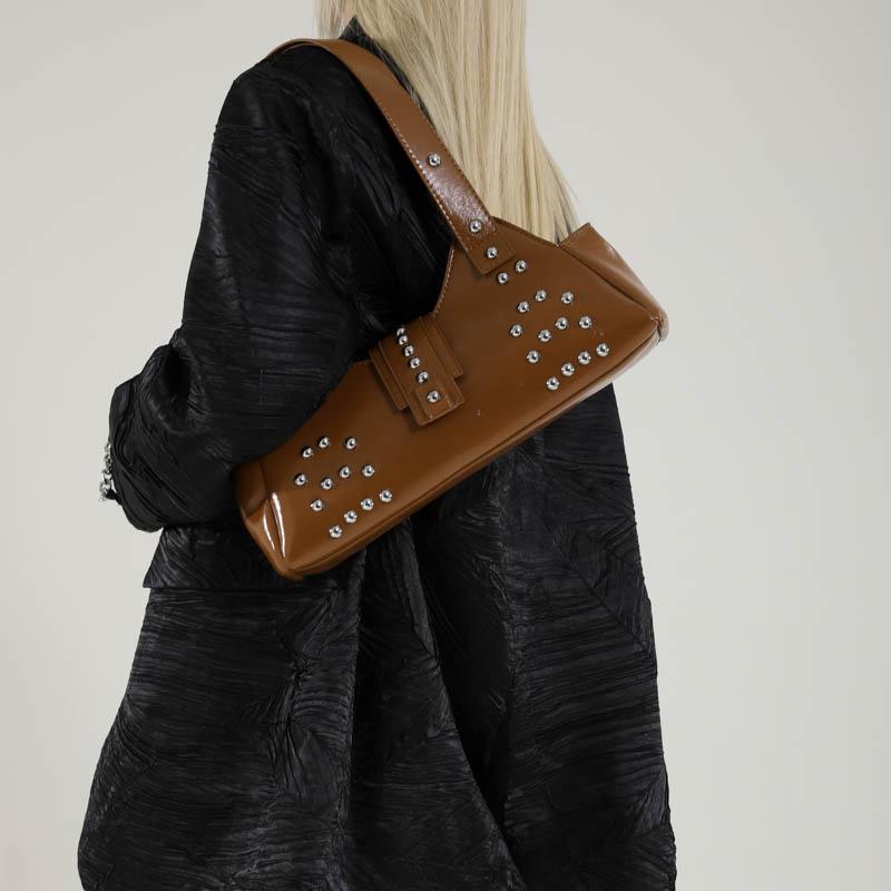 New Retro Rivet Tote Bag Fashionable and Personalized Shoulder Underarm Bag For Women Trend Large Capacity Purse and Handbags AVE