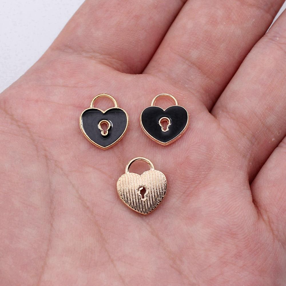 Charms Heart Enamel Pendants Wedding Jewelry Findings QC066