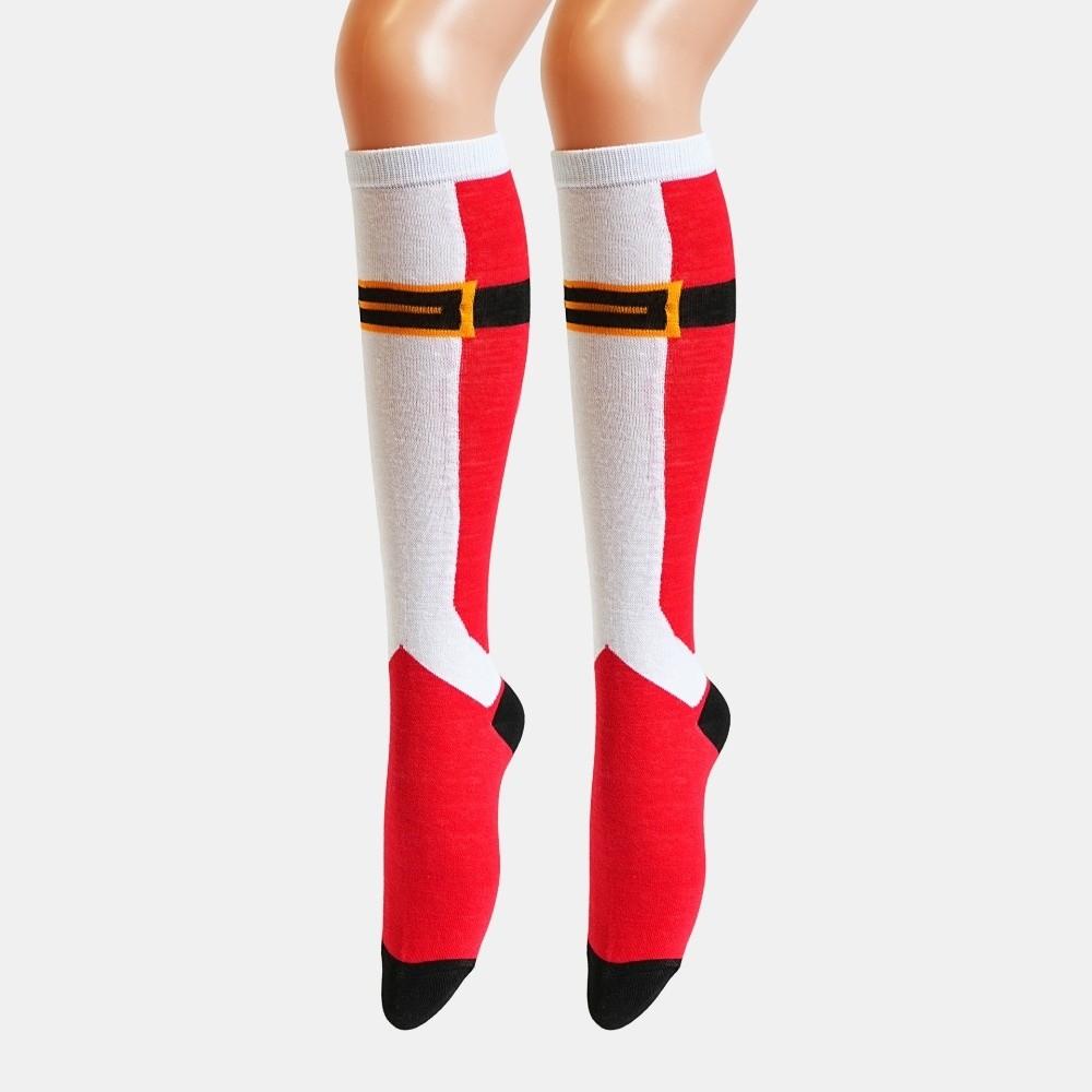Warm Knee High Stockings Holiday Elf Cosplay Socks Harajuku Striped Knee High Socks Fashion
