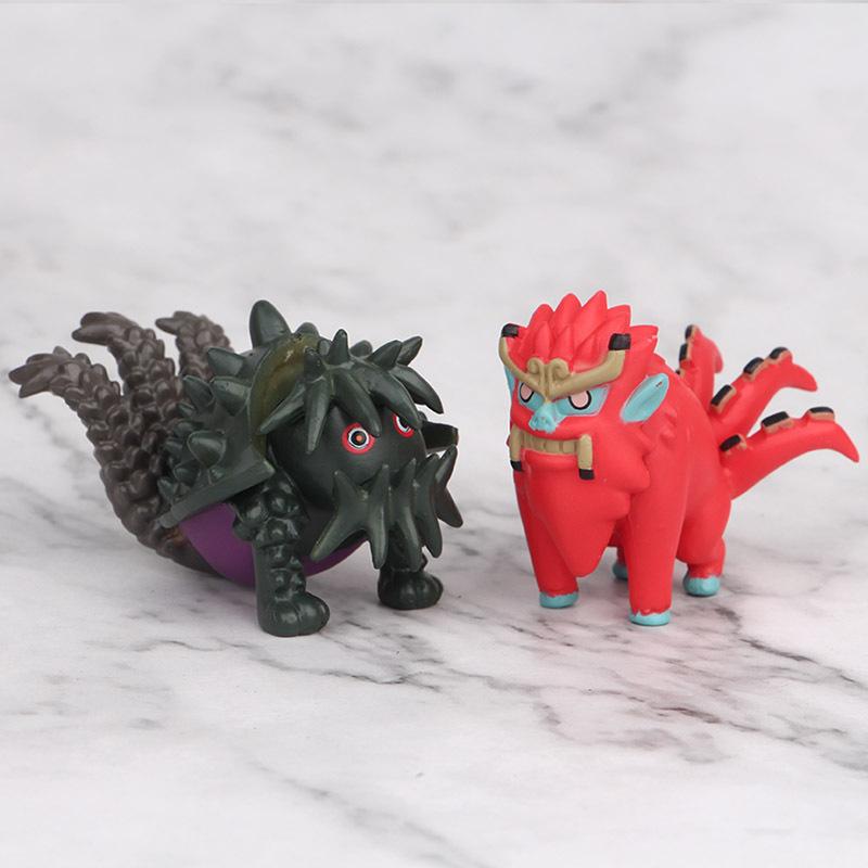 11Pcs/Set Anime Tailed Beasts Naruto Q Edition Figure Toys Naruto Nine Tailed Fox Cute Anime Character Pvc Action Collectible