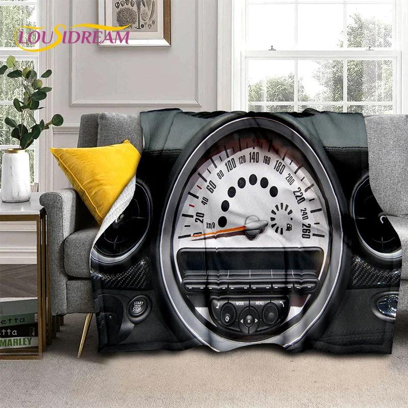 3D Car Dashboard Machine Control Screen Racing Soft Flannel Blanket for Beds Bedroom Sofa,Throw Blanket for Outdoor Leisure Nap