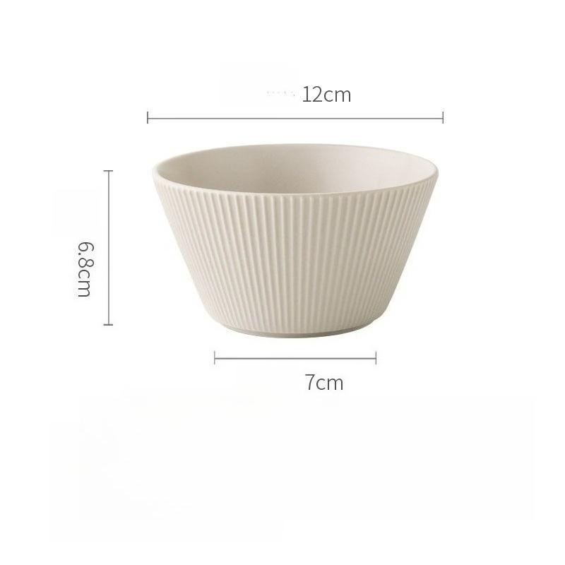 Xiwu Relief Rice Bowl 5-inch Personalized Niche Ceramic Bowl, Home Specialty High Aesthetic Rice Bowl