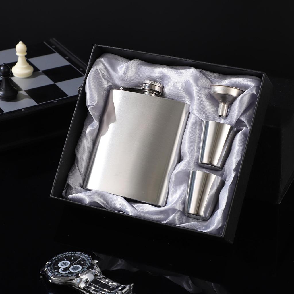 Stainless Steel Portable Hip Flask (1-7oz) for Outdoor Use – Baijiu Bottle (8oz)