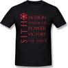 Men's T Shirt Print with The Sith Code Sport Short Sleeve T Shirts Black
