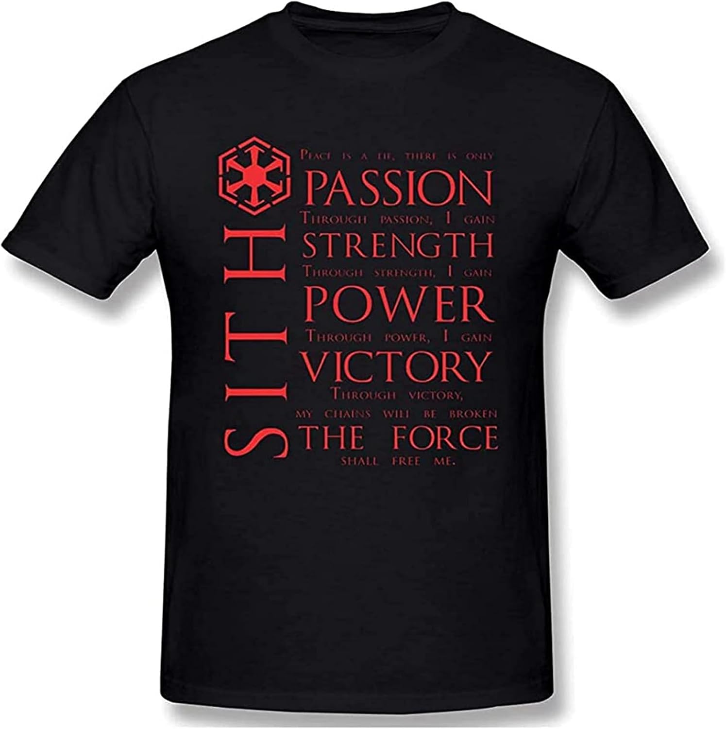 Men s T Shirt Print with The Sith Code Sport Short Sleeve T Shirts Black XS чёрный