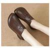 2025 Premium Leather Loafers Women - British Style Slip-On Office Flats Comfortable Walking Shoes for Mothers