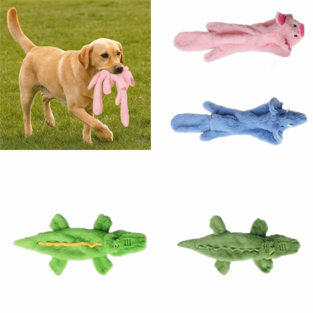 Soft Shell Plush Dog Squeak Toys No Stuffing Interactive Dog Toys Cute Chew Tooth Toy  Outdoor Play