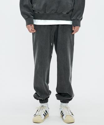 Sobeomeonteu 860G Pigment Cut Sweatpants-Charcoal-