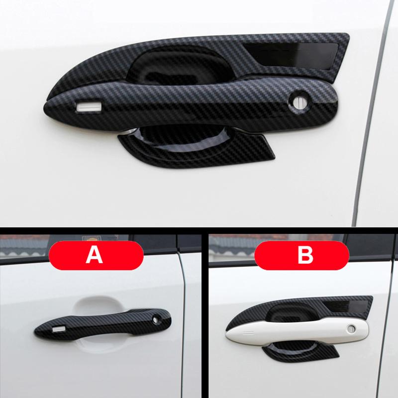 ABS Carbon Fiber Car External Door Handle Bowl Covers Trim Sticker For Toyota Corolla E210 2022 12th Accessories