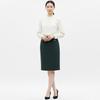 SHop Women S Korean H Line Back Slit Daily Suit Skirt Deep Green nS wSk 20848