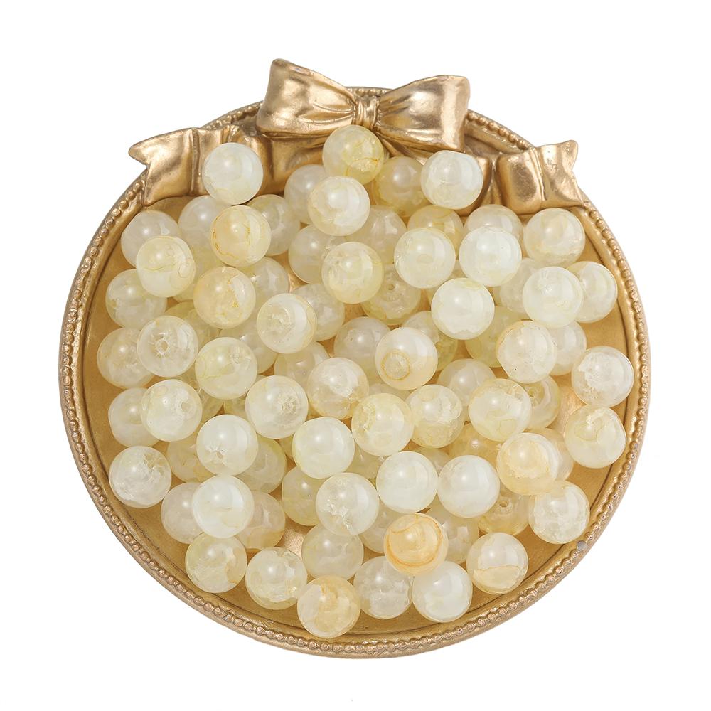 

20/50pcs 10mm Crackle Round Glass Beads Loose Spacer Beads for DIY Bracelet Necklace Jewelry Making Accessories 20pcs жовтий