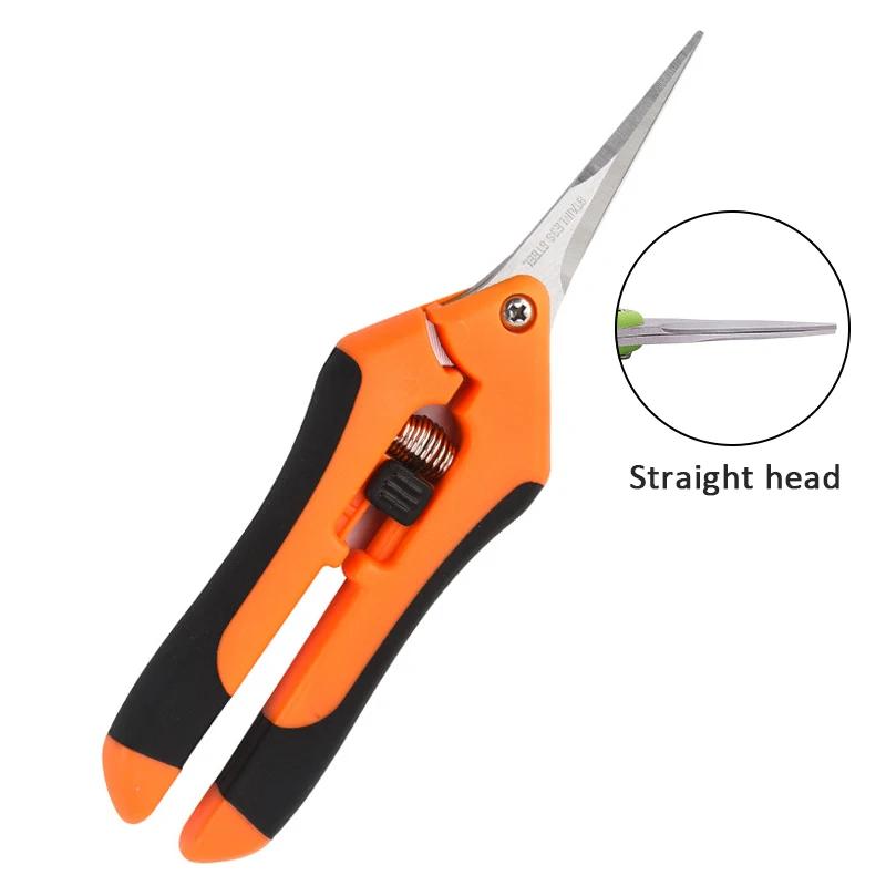 Garden Pruning Shears Anti-Slip Labor-Saving Flower Pruning Shears Elbow/Straight Blade Shears Brush Trimmer For Pruning Picking