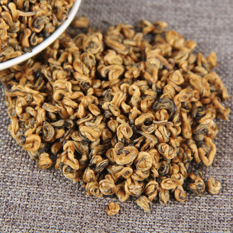 Ceai negru de melc de aur premium Dian Hong Jin Luo, fabricat manual Pure Bud China Yunnan
