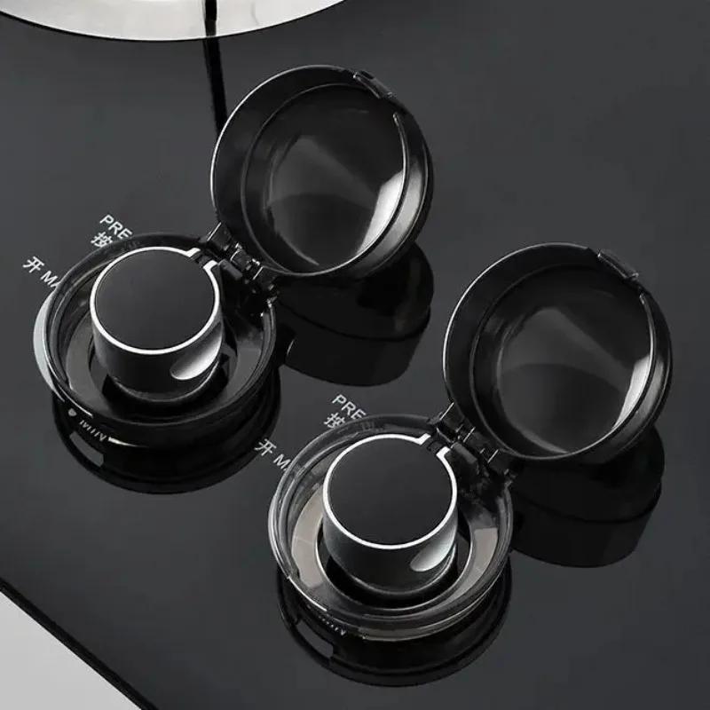 

2pc Stove Knob Cover Clear Black Universal Size Gas Knob Covers Knob Covers Prevent Kids & Pets from Turning on Stoves