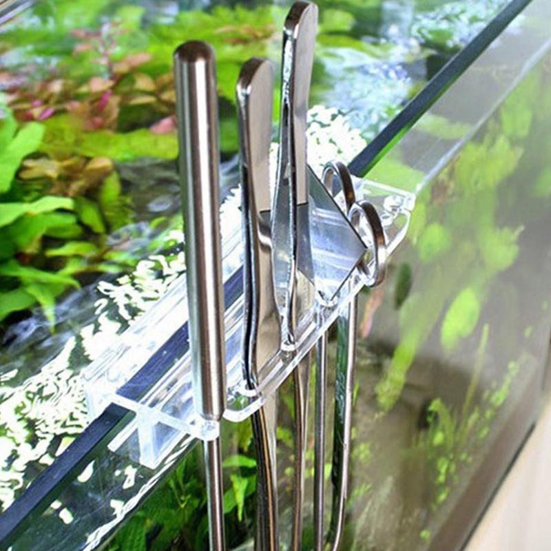 Fish Tank Tool Rack Fish Tank Maintenance Tool Holder Acrylic Water Plants Grass Maintenance Tool Holder Aquarium Rack Organizer
