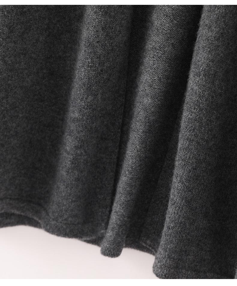 2025 Autumn/Winter Women's 100% Wool Loose Sweater Shawl Coat