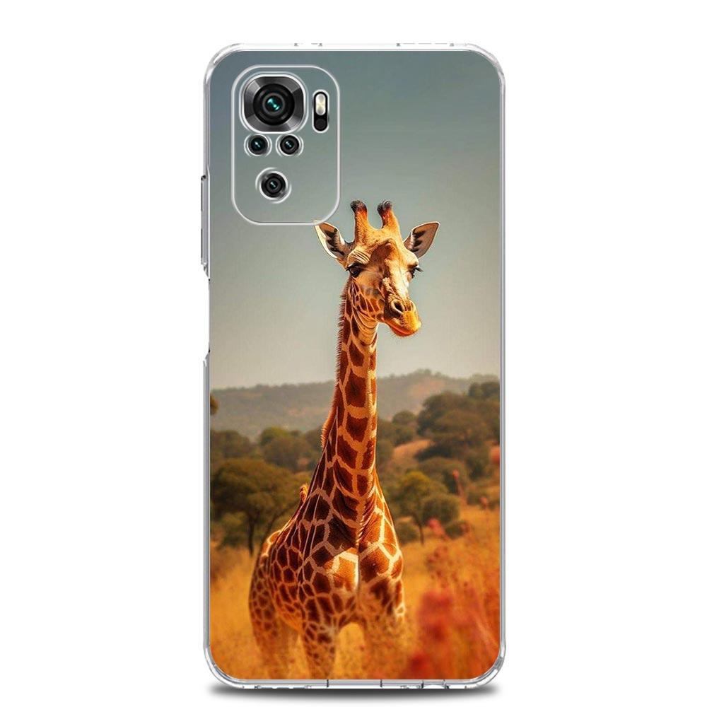 giraffe Phone Case For Xiaomi Redmi Note 13 12 5G 9S 9 8 10 11 Pro Plus 4G 9T 13C 12C10C 9C 9A 7 Pro Clear Cover