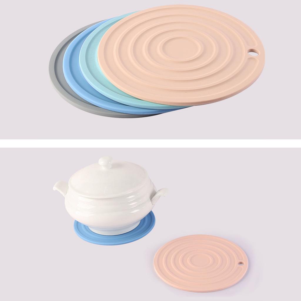 Nonslip Silicone Insulated Placemat for Dining Table Heat Resistant Pan Mat Heat Insulation Pad for Kitchen Use