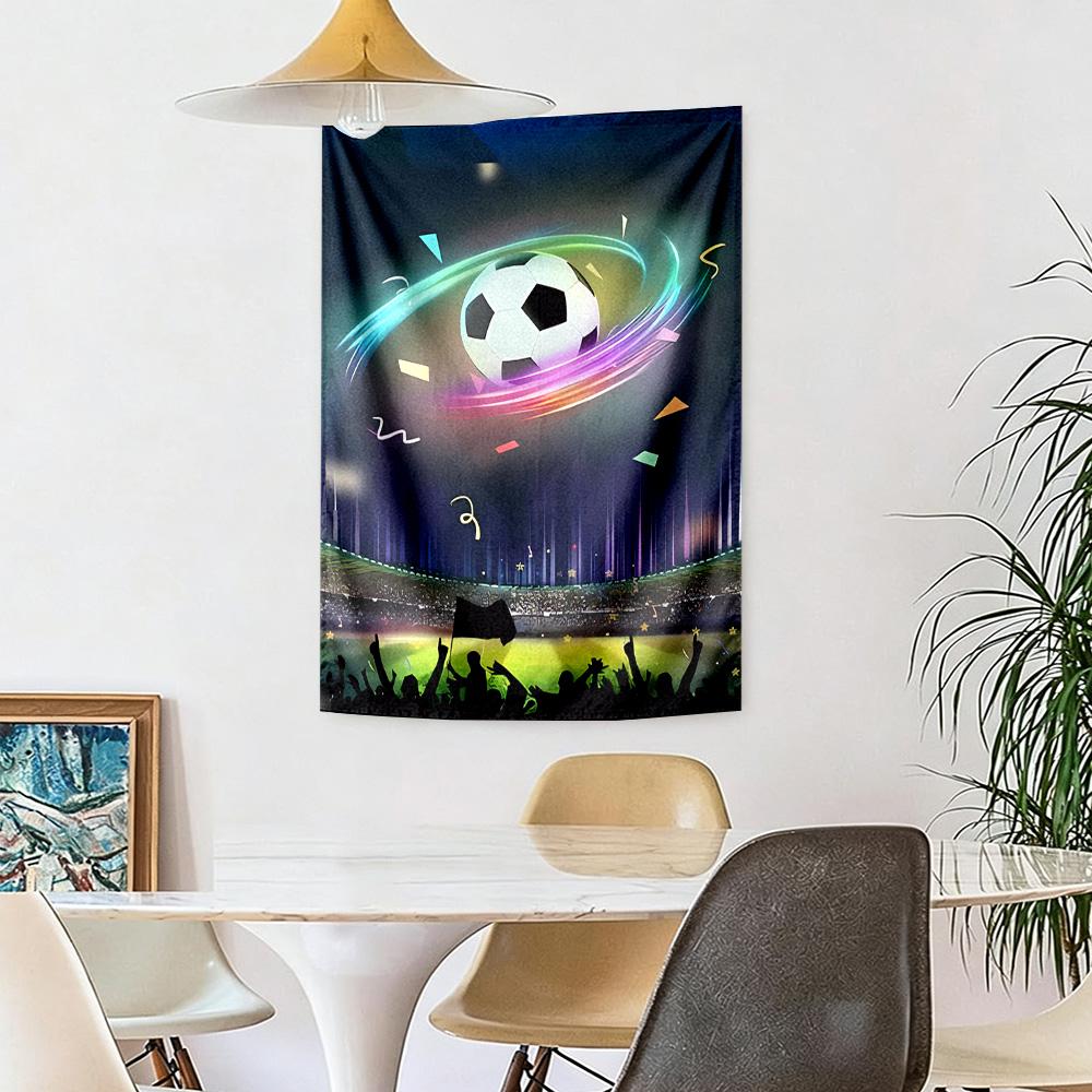 Soccer Wall Decor Tapestry Art For Pet Memorial Birthdaywedding Party Backdrop Family Gift