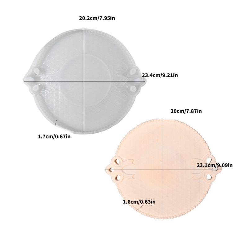 Flexible Silicone Resin Mold for Dish Epoxy Grid Texture Tray Making Mould Creative Storage Plate Accessory Mould