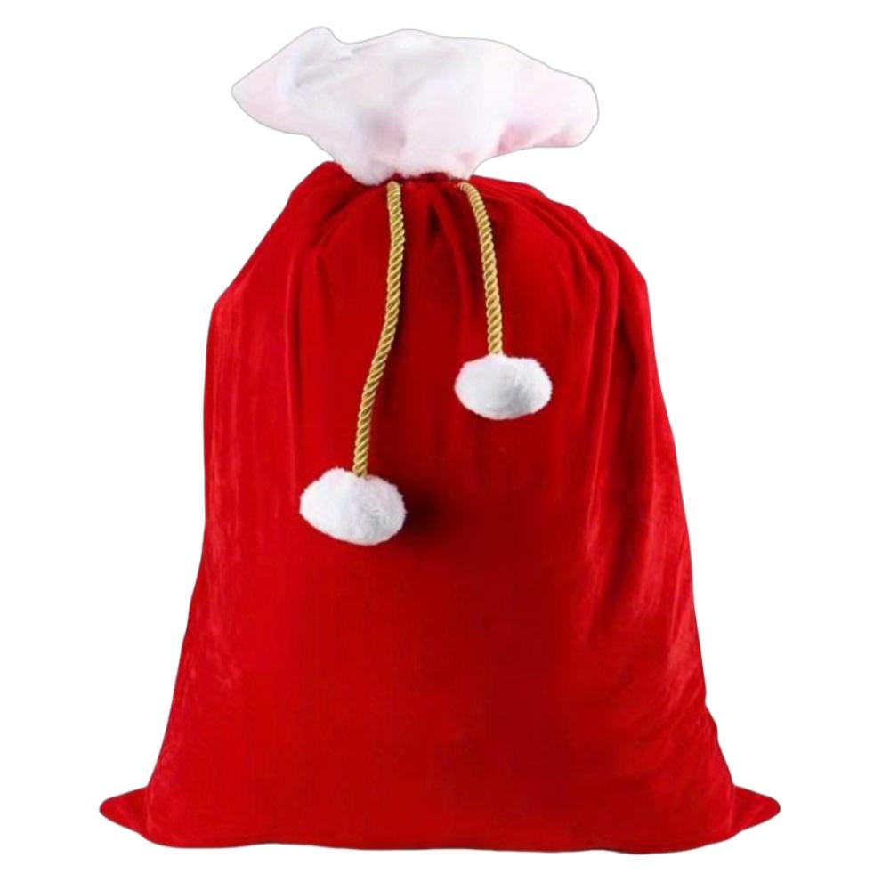 

1/2pc Large Red Velvet Santa Gift Bags with Drawstring for Holiday Party Favors Decor Bag Christmas Eve Presents Storage Pouches 70x50cm